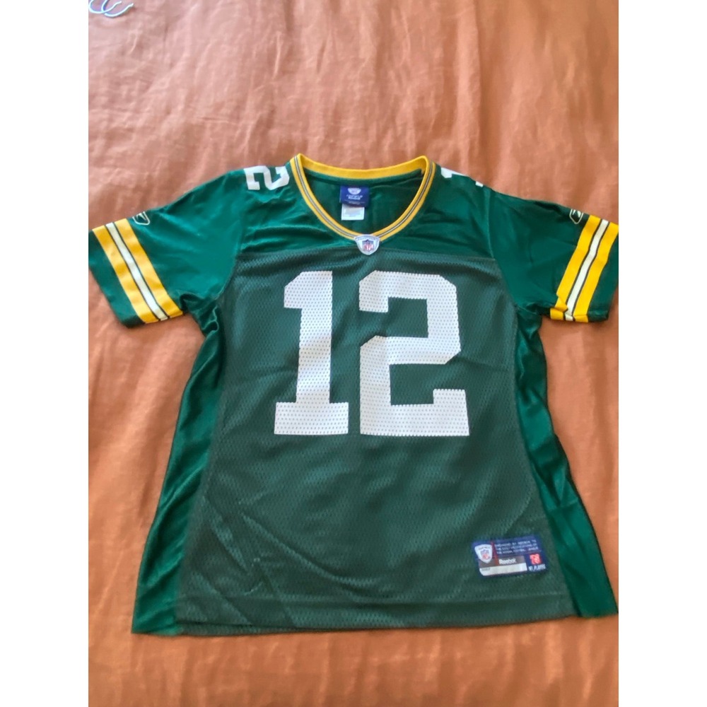Reebok NFL Green Bay Packers 12 Rodgers Jersey Small Women s53a